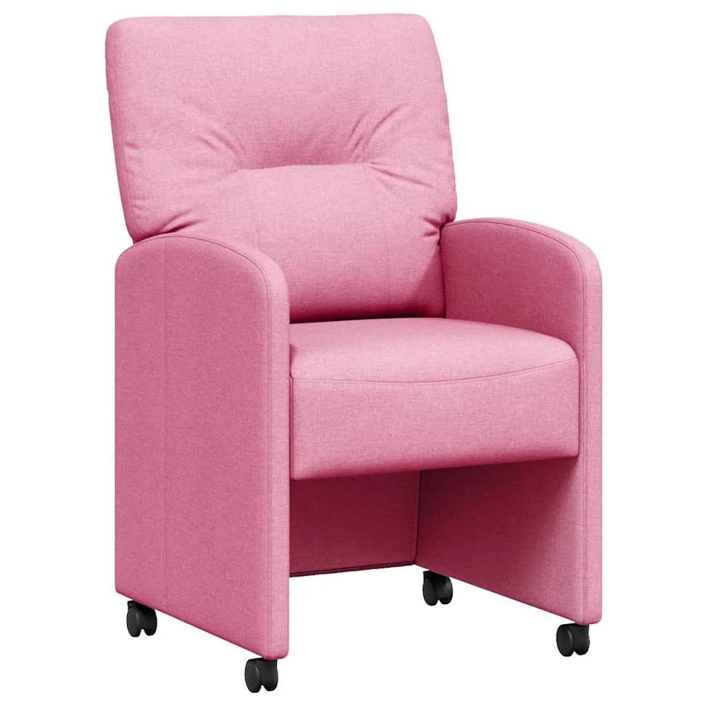 Jedilni stoli s kolesi 2 kos blago Roza 57 x 67 x 95 cm - slika 2