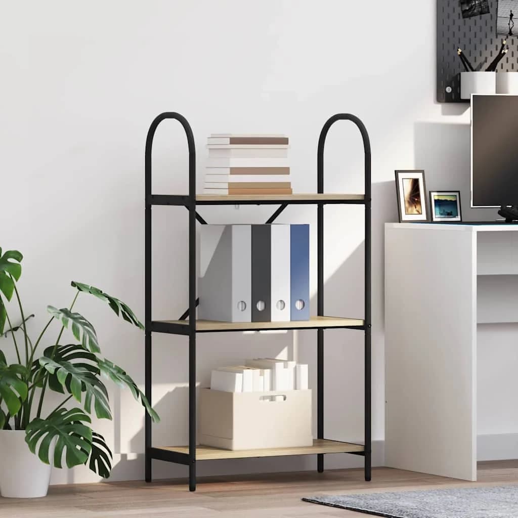 Knjižna polica 3 nivojev 60 x 30 x 109 cm Inženirski les
