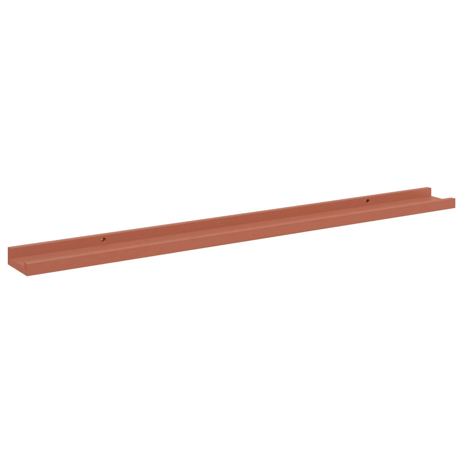 Stenska polica Montaža za steno 4 kos Rdeča 100 x 9 x 3 cm - slika 6
