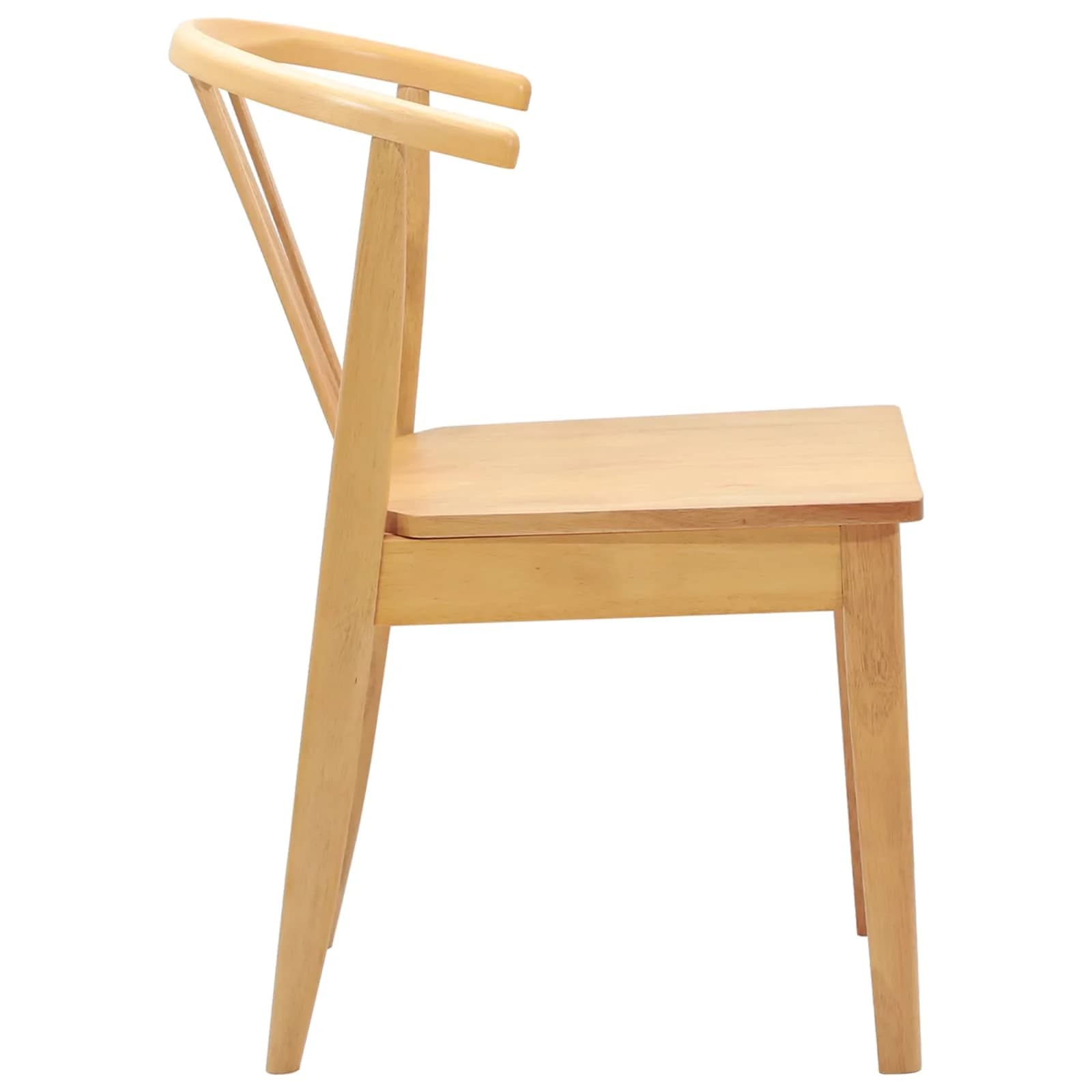 Jedilni stol 2 kos Trda guma Naravna 51 x 61 x 80,5 cm - slika 6