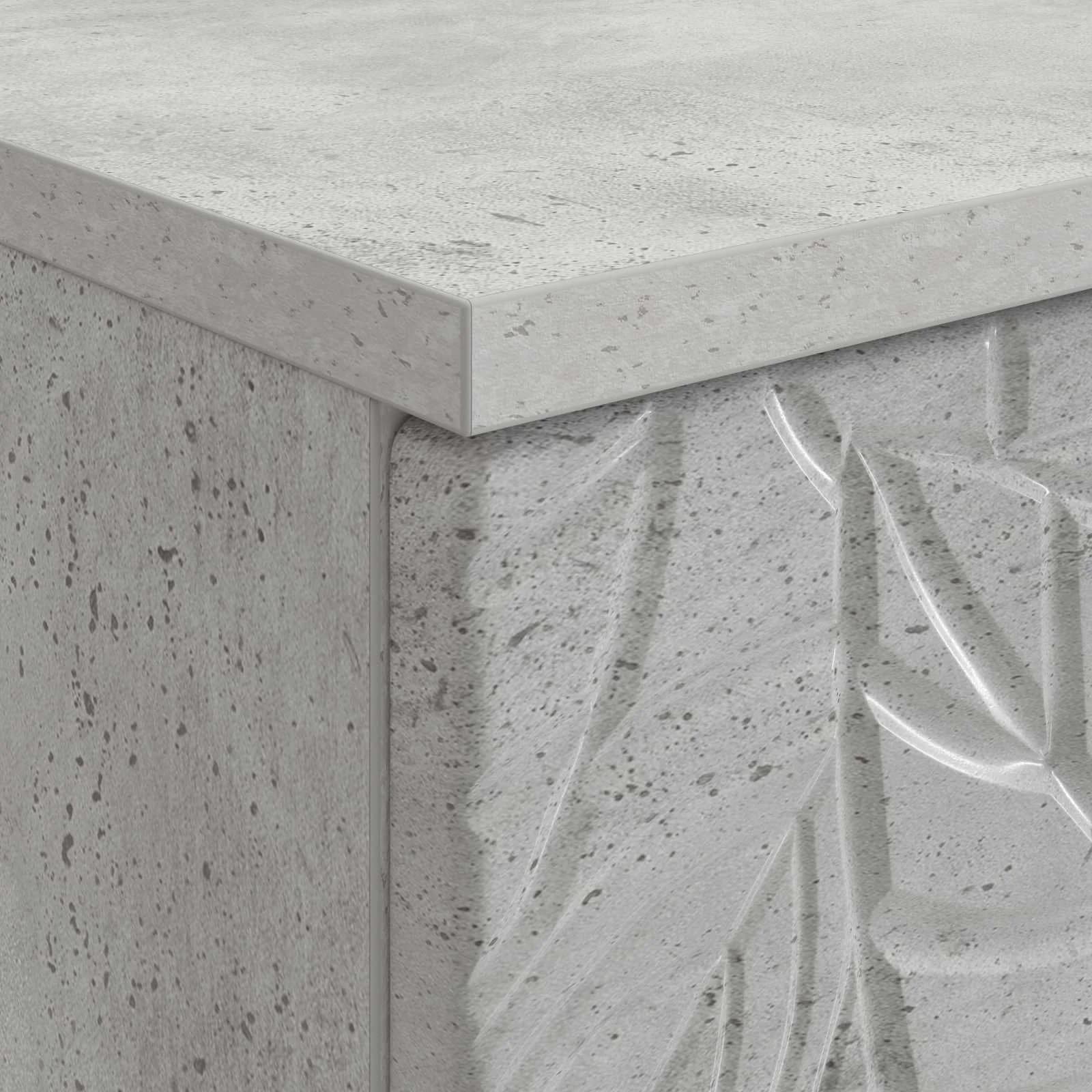 Miza Betonsko siva Inženirski les 142,5 x 50 x 75 cm - slika 7