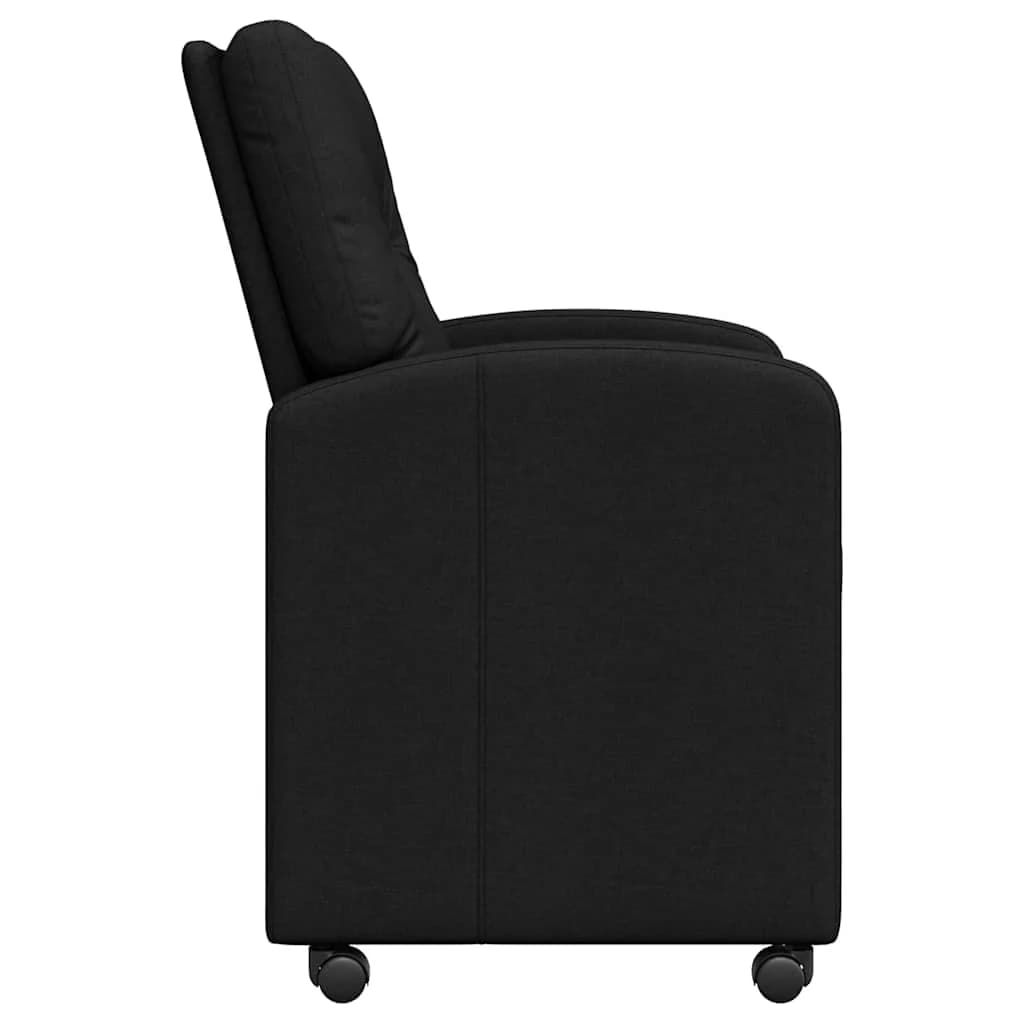 Jedilni stoli s kolesi 2 kos blago Črna 57 x 67 x 95 cm - slika 5
