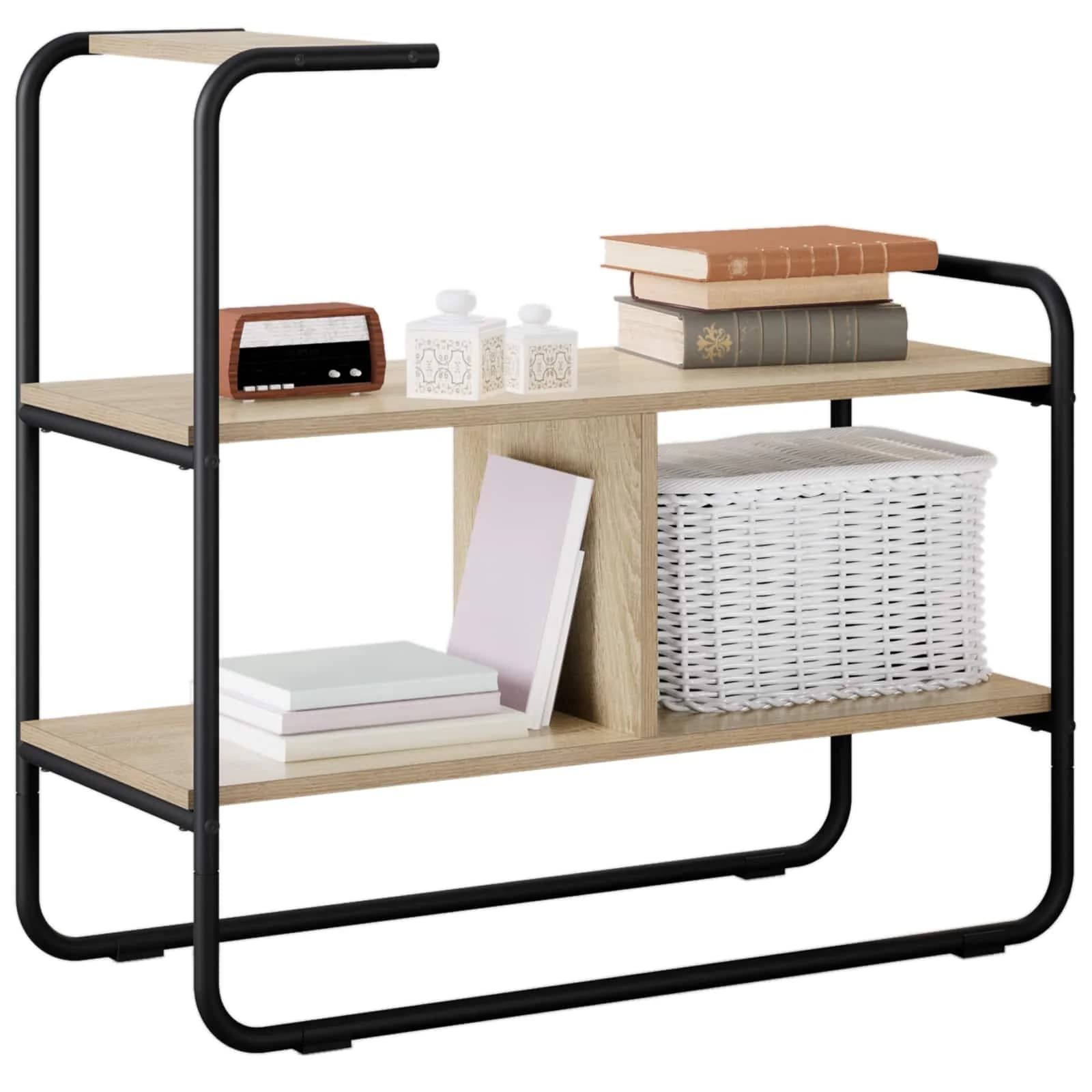 Konzolna miza Sonoma hrast 80 x 35 x 75 cm Inženirski les - slika 3