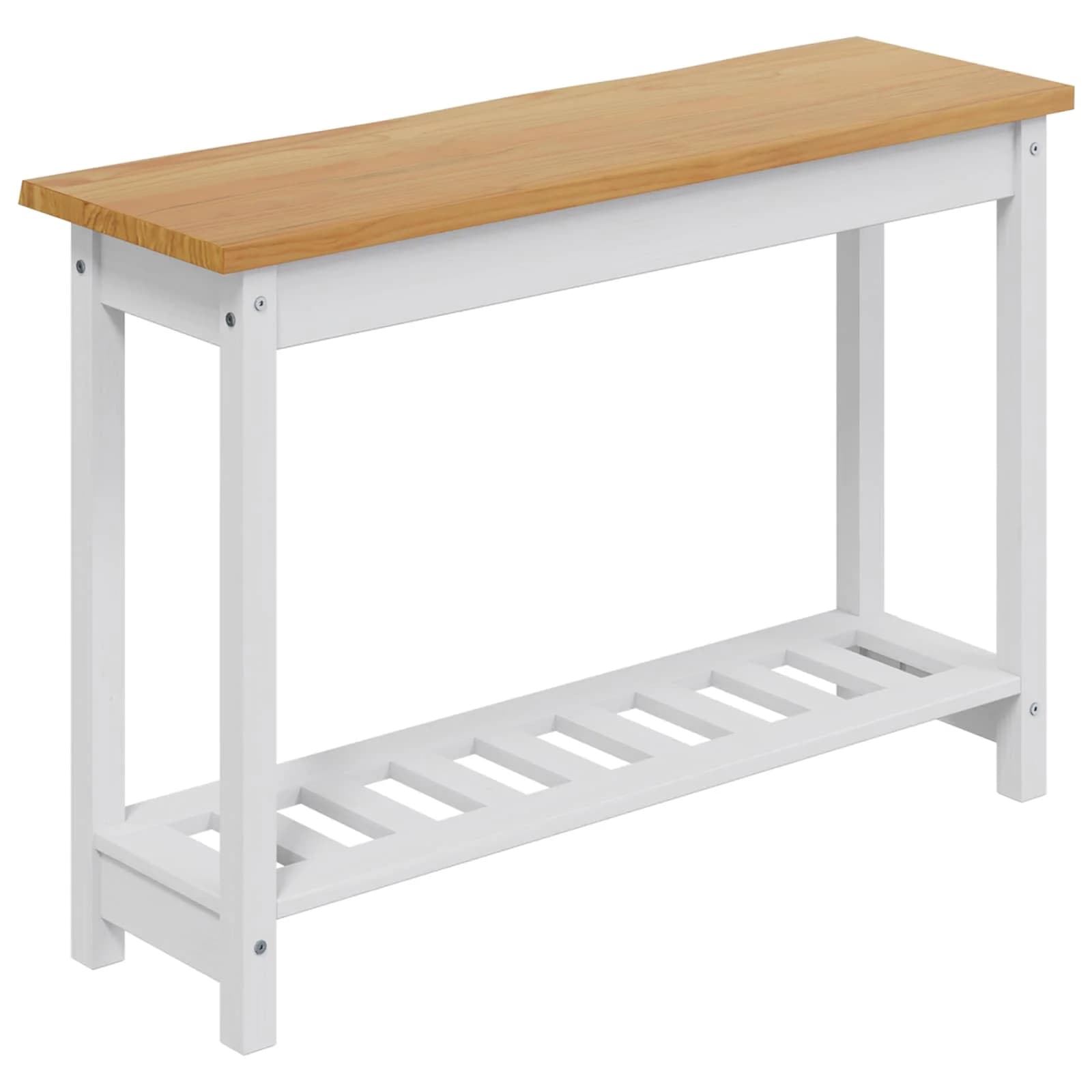 Konzolna miza EKAI Bela 112 x 35 x 76 cm Trdna borovina - slika 6