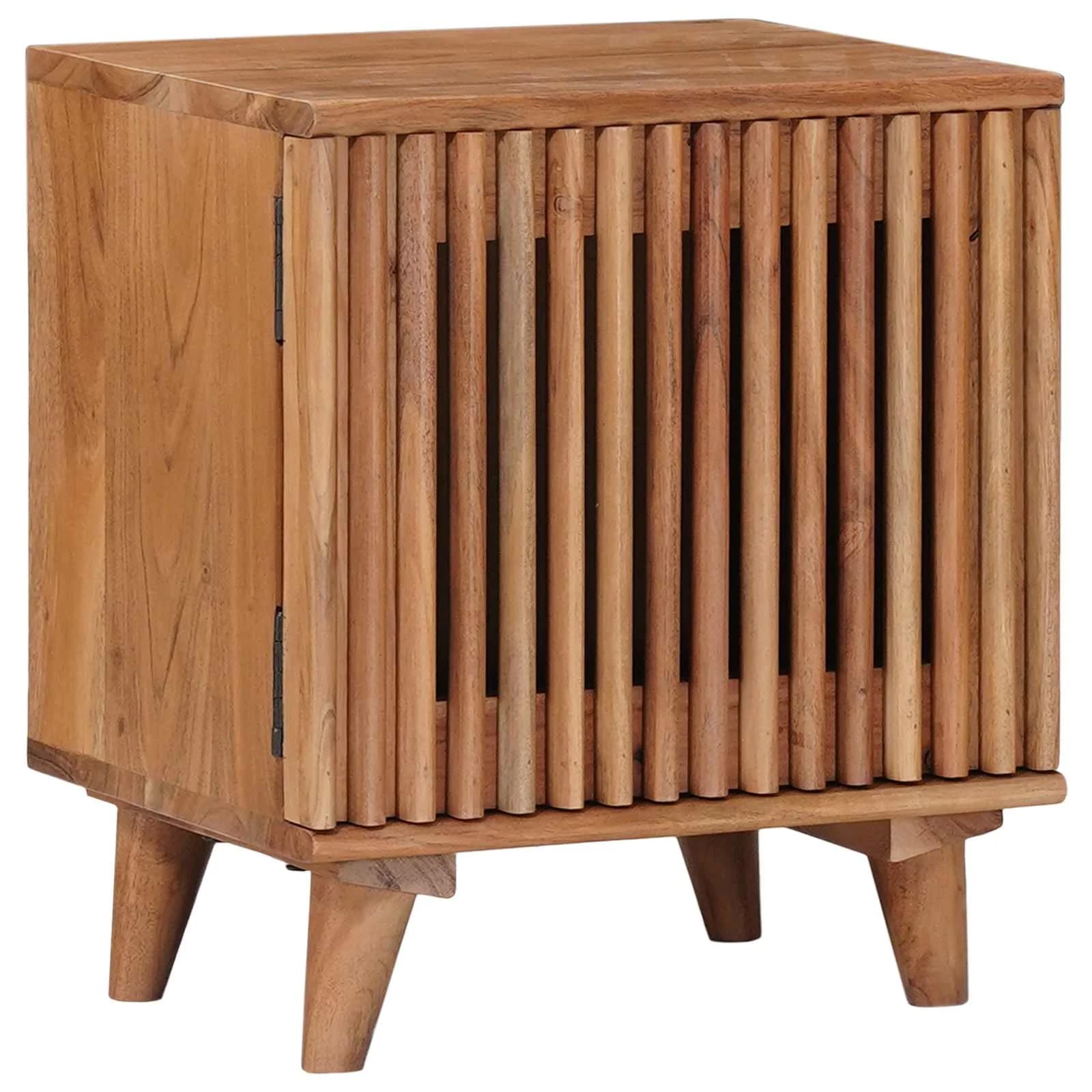 Ročno izdelana nočna omarica Teak rjava 40 x 30 x 45 cm - slika 3