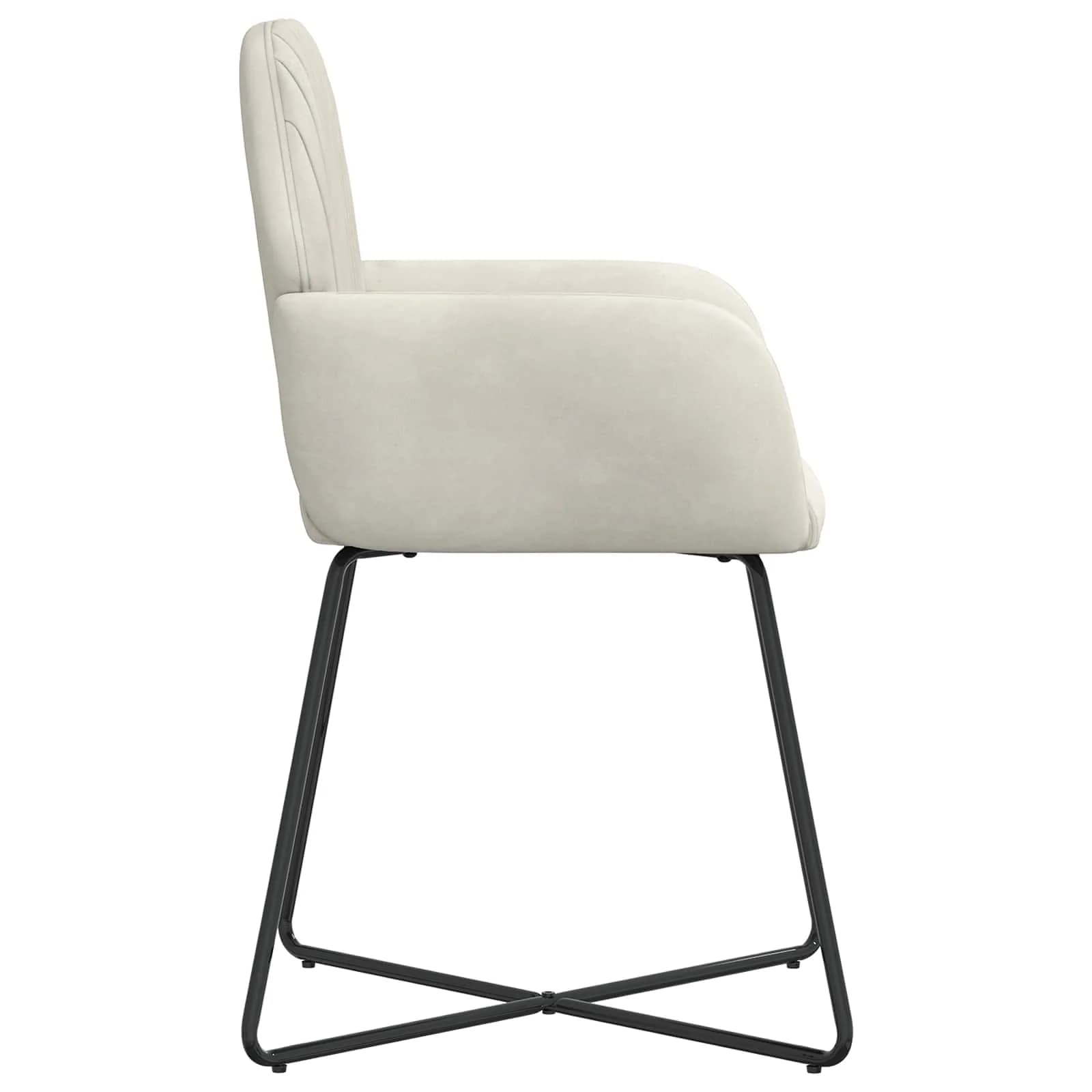 Jedilni stoli 6 kos Žamet Krem 55 x 50 x 84 cm - slika 4