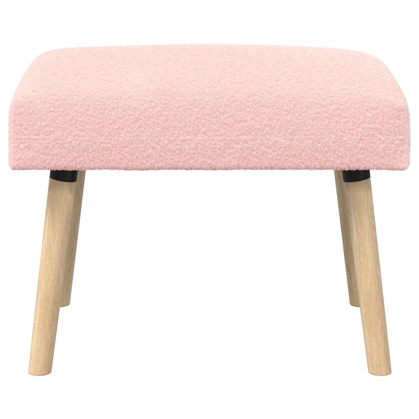 klop Enobarvno Roza 60 x 40 x 45 cm Bouclé - slika 5