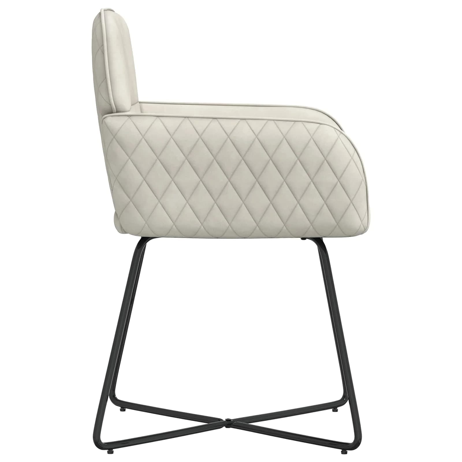 Jedilni stoli 2 kos Žamet Krem 59 x 56,5 x 86 cm - slika 4