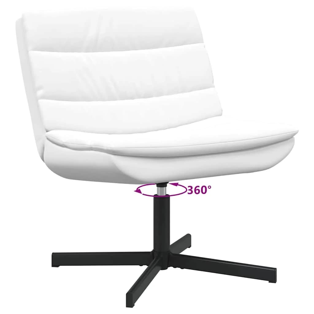 Vrtljiv stol Bela 63 x 75 x 76 cm Umetno usnje - slika 9