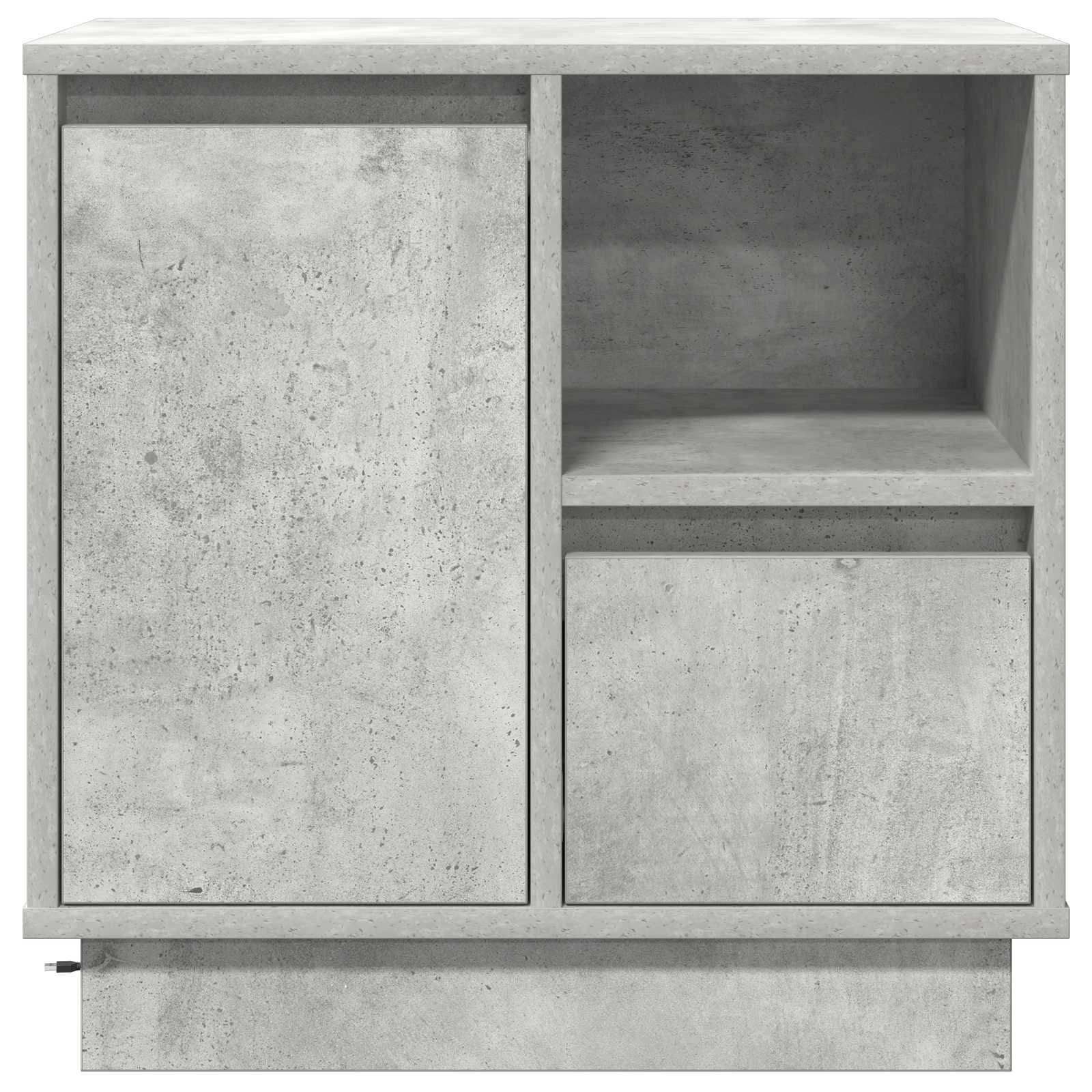 Nočna omarica Betonsko siva 50 x 34,5 x 50 cm. Inženirski les - slika 6