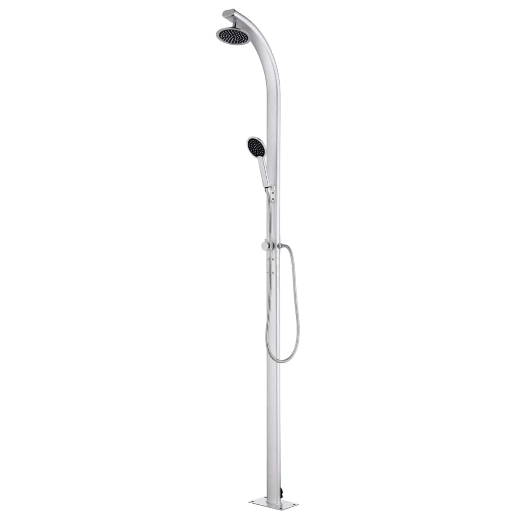 Vrtni tuš s sivim podstavkom 220 cm aluminij - slika 3