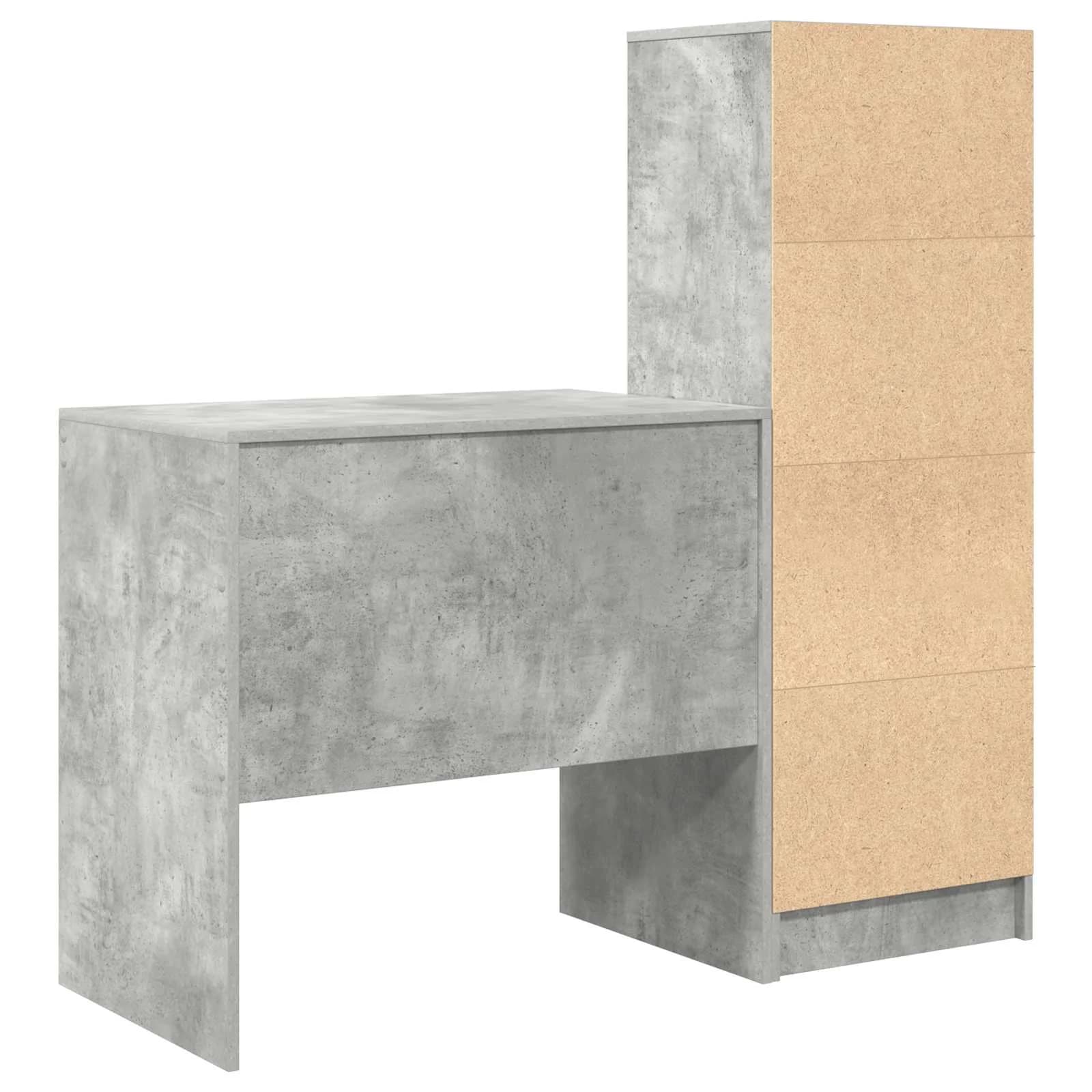 Miza Betonsko siva 125,5 x 50 x 127 cm 2 kos - slika 9