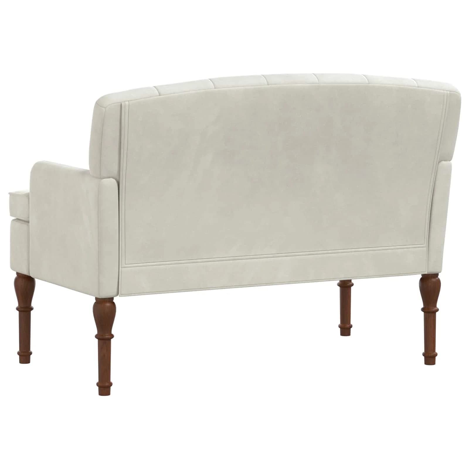 Dvojnica s gumbi Krem 111 x 65 x 79 cm Žamet - slika 5