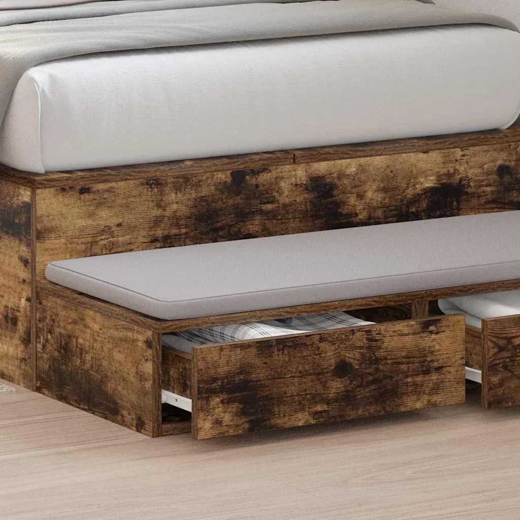 Posteljni predali s predalom Dimljeni oreh 80 x 36,5 x 16,5 cm - slika 4