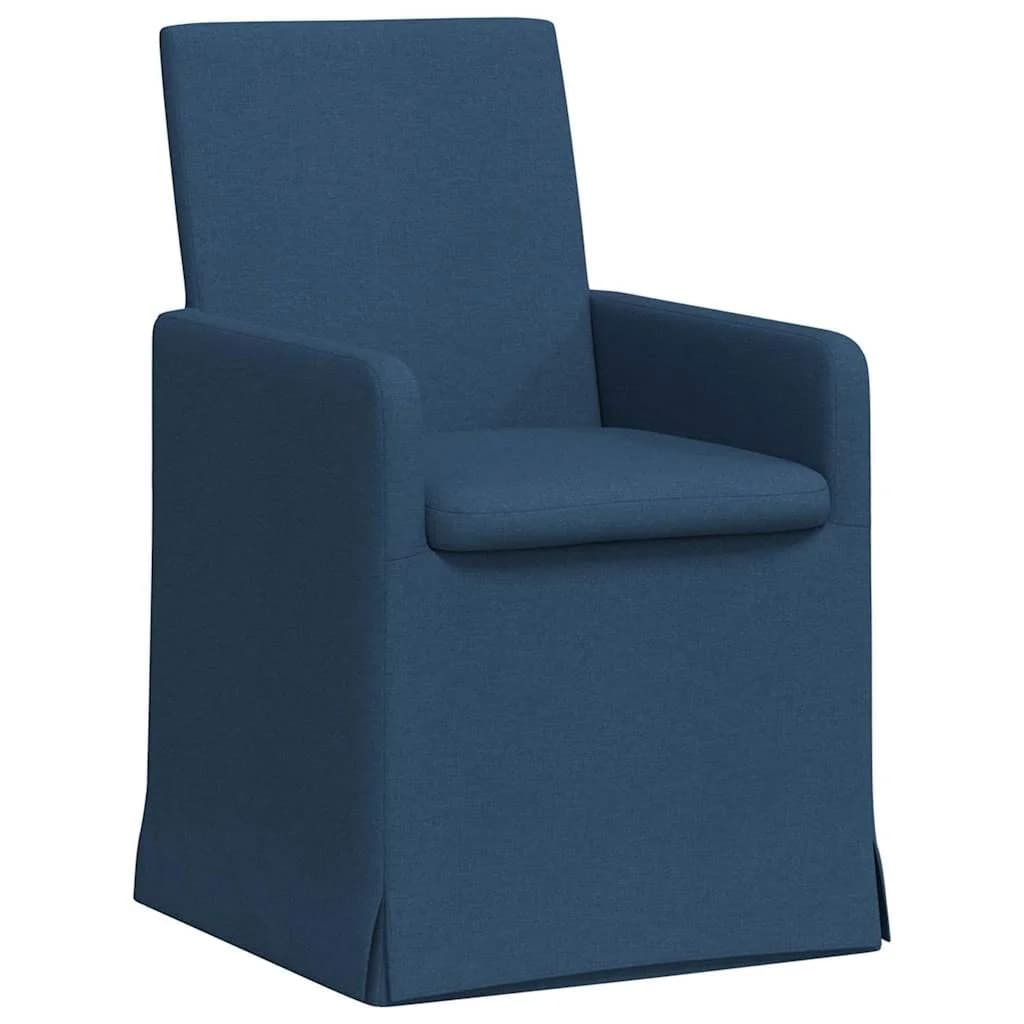 Jedilni stoli 2 kos blago Modra 57 x 67 x 95 cm - slika 2