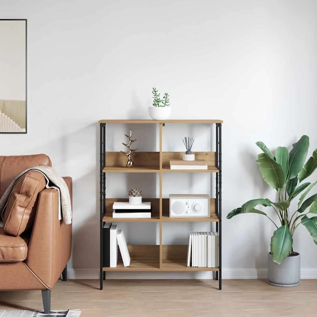 Knjižna polica 6 nivojev 82 x 32 x 112 cm Inženirski les - slika 4