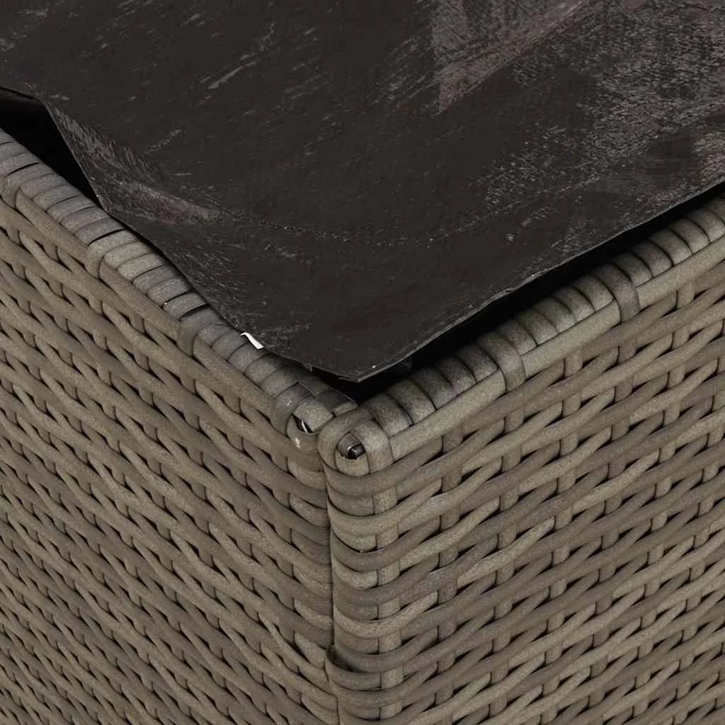 Škatla za blazine Siva 50 x 50 x 50 cm poli ratan - slika 9