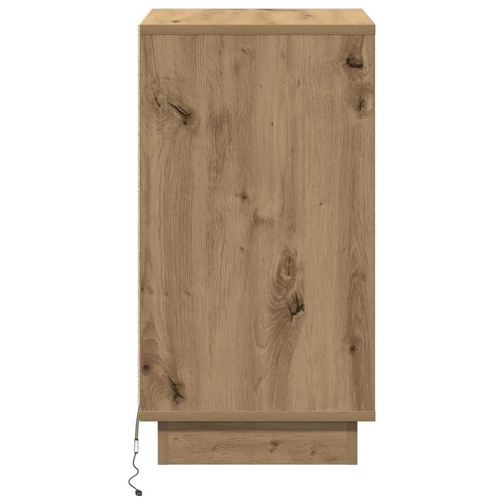 Nočna omarica Umetni hrast 39 x 34,5 x 65 cm Inženirski les - slika 8
