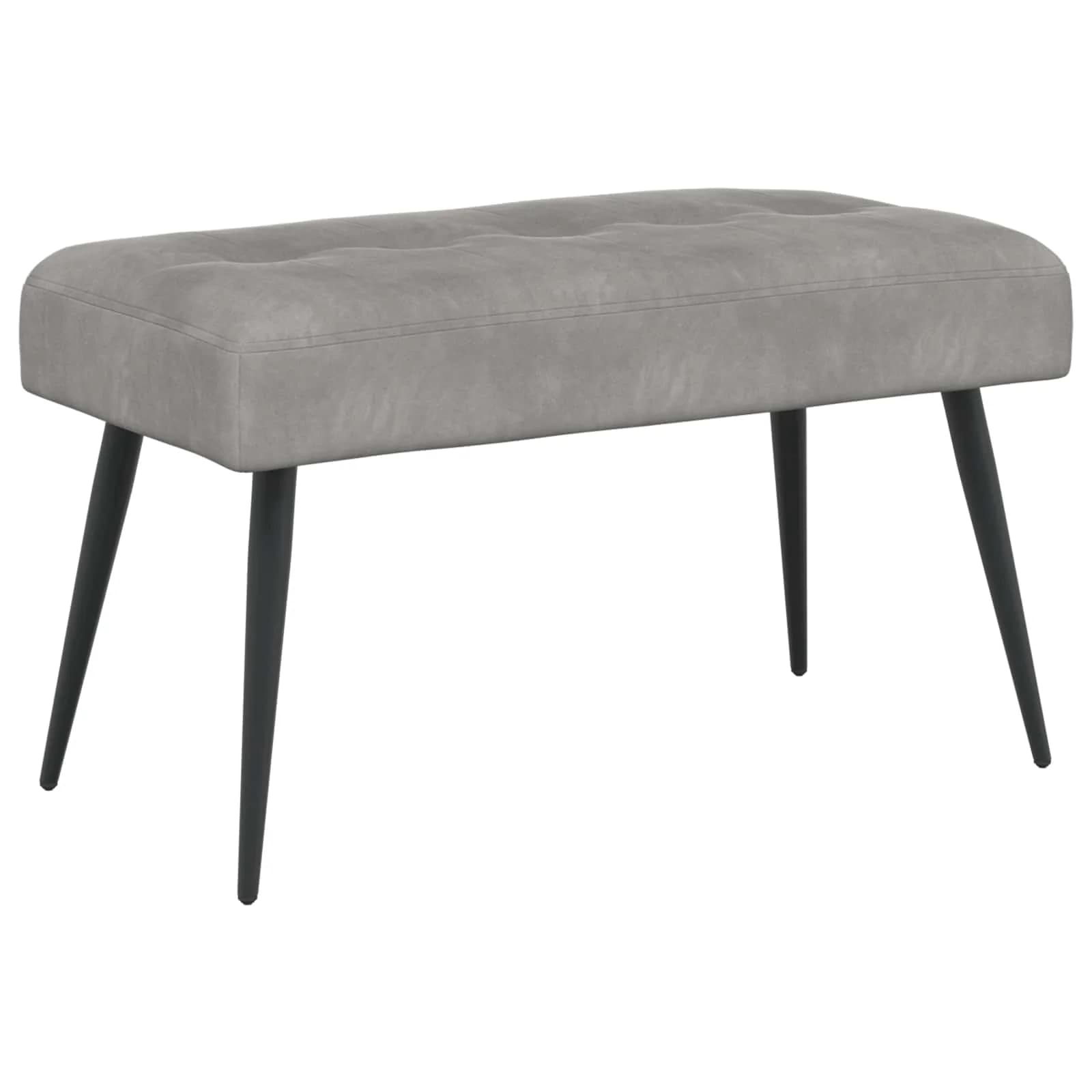 Klop s gumbnim oblazinjenjem Svetlo siva 80 x 40 x 46 cm Žamet - slika 2