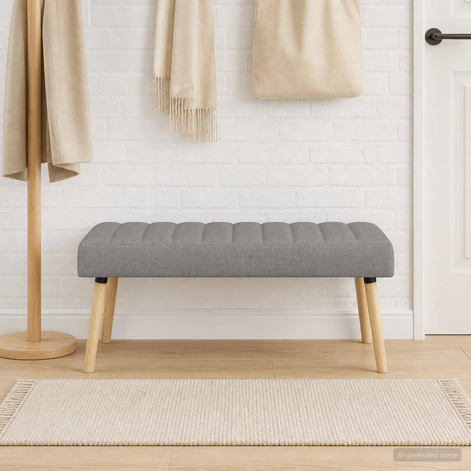 Bench z kanalnim oblazinjenjem Svetlo siva 110 x 40 x 46 cm