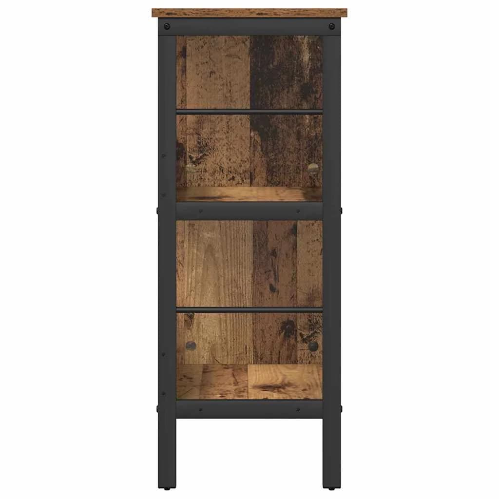 Knjižna polica 4 nivojev 82 x 32 x 79 cm Inženirski les - slika 6