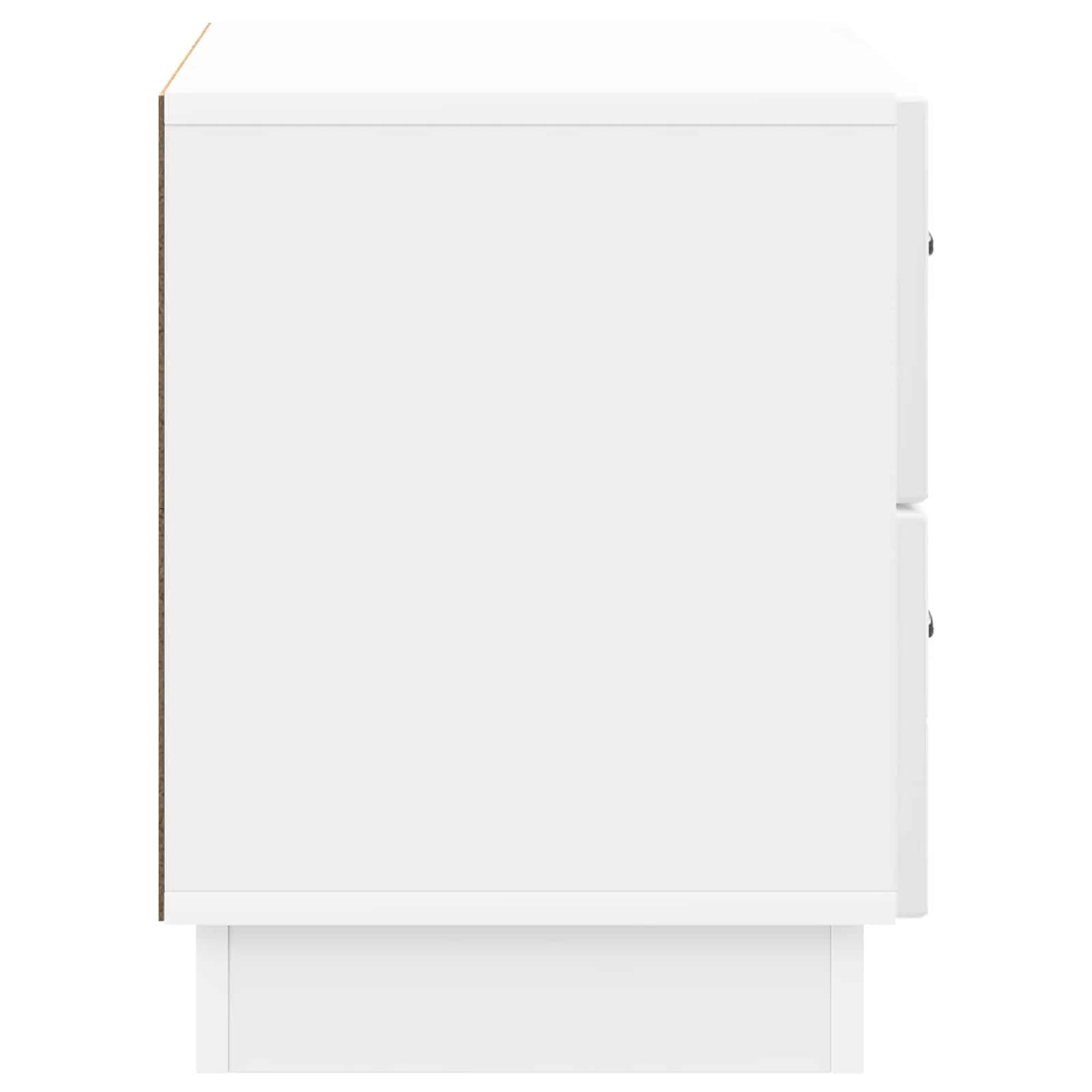 Nočna omarica s predalom Bela visok sijaj 62 x 34,5 x 44,5 cm - slika 6