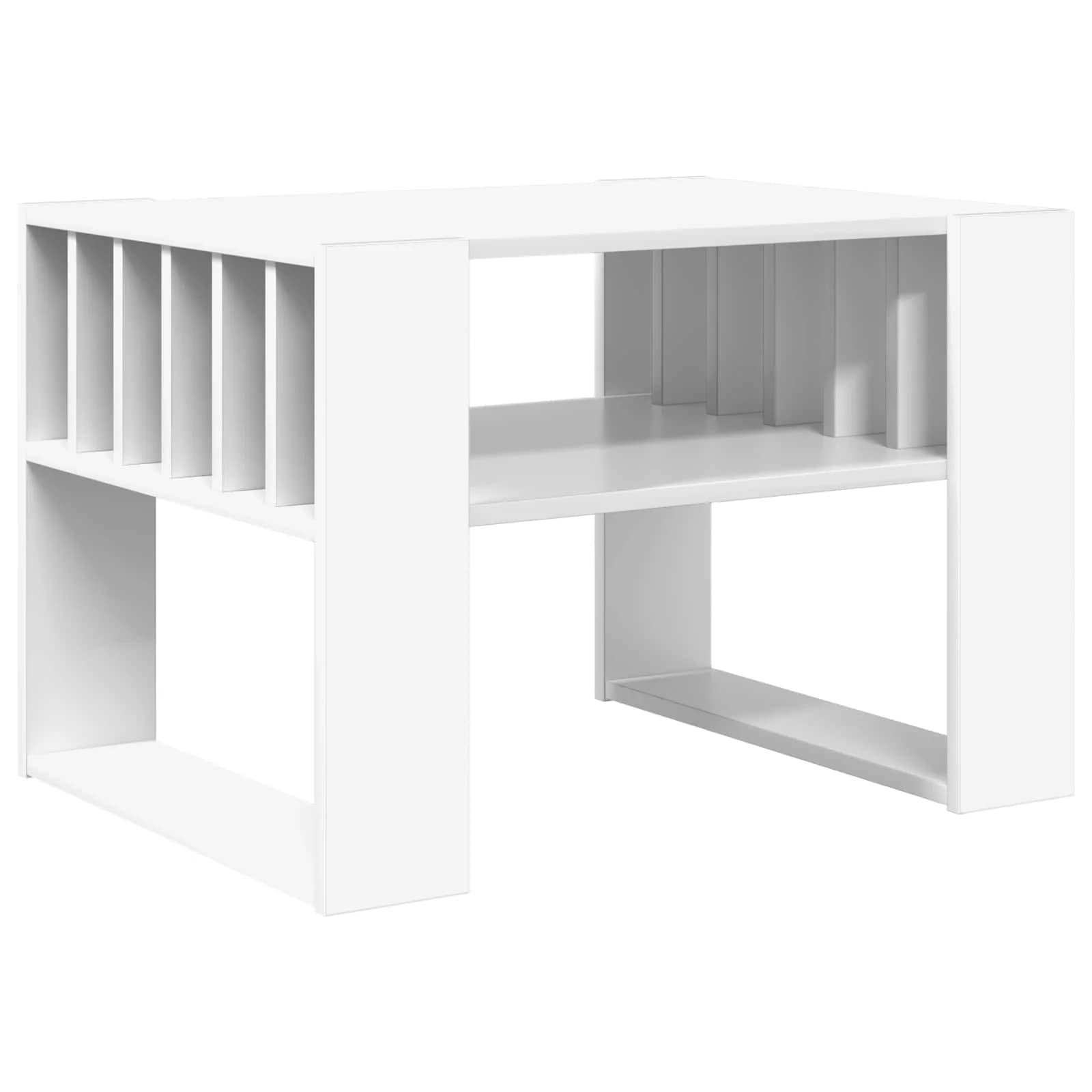 Klubska miza Bela 66 x 49,5 x 45 cm Inženirski les - slika 7