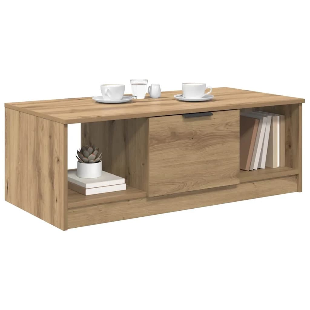Klubska miza Umetni hrast 102 x 50 x 36cm Inženirski les - slika 3