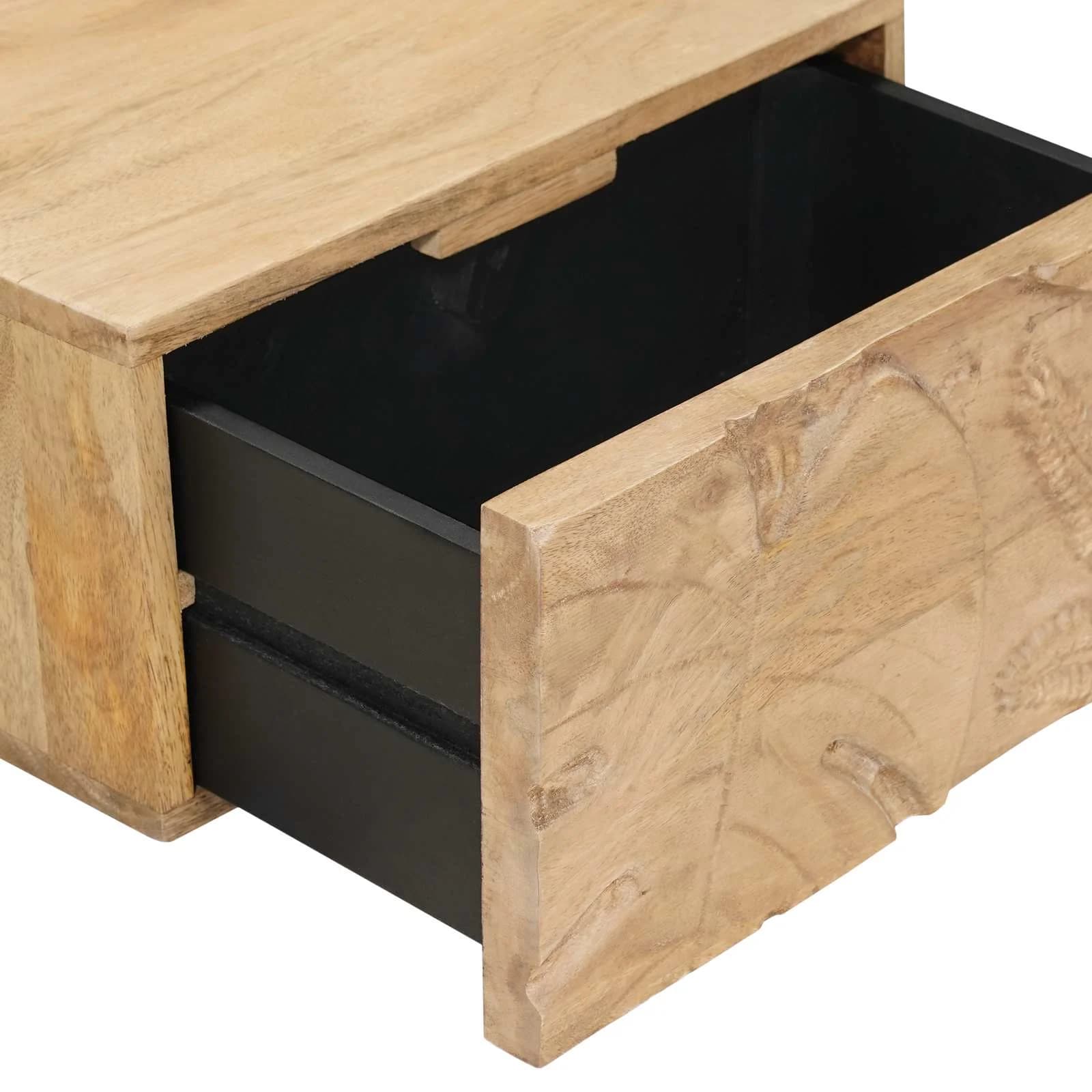 Ročno izdelana nočna omarica Teak rjava 40 x 30 x 20 cm - slika 9