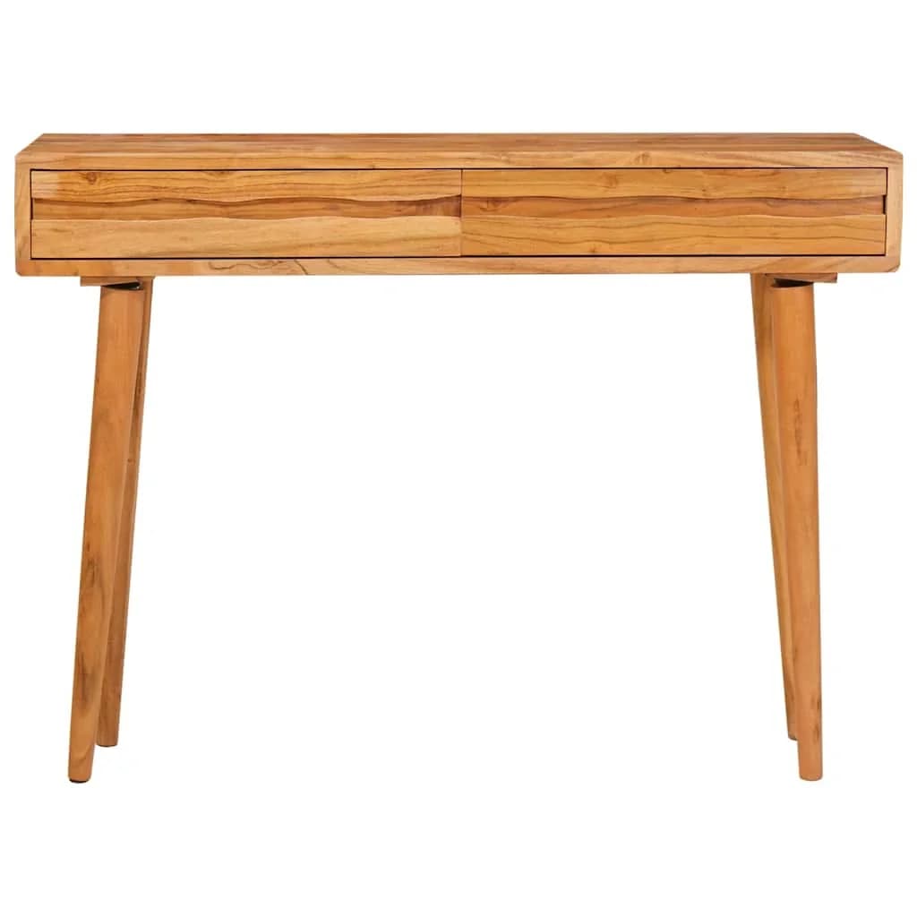 Konzolna miza Rjava 110 x 30 x 80 cm Masiven les akacije - slika 5