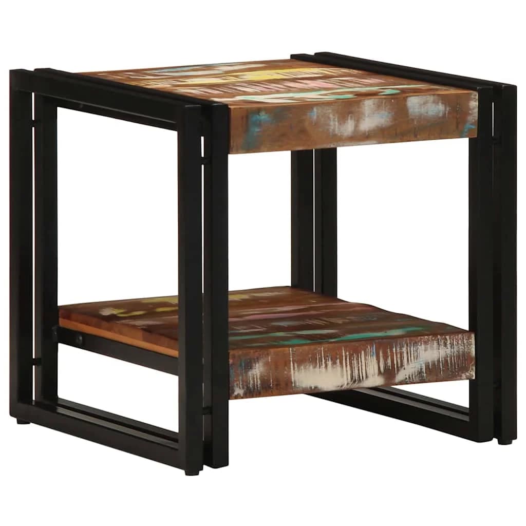 Klubska miza večbarvno 40 x 40 x 38 cm Trdna obnovljena les - slika 2