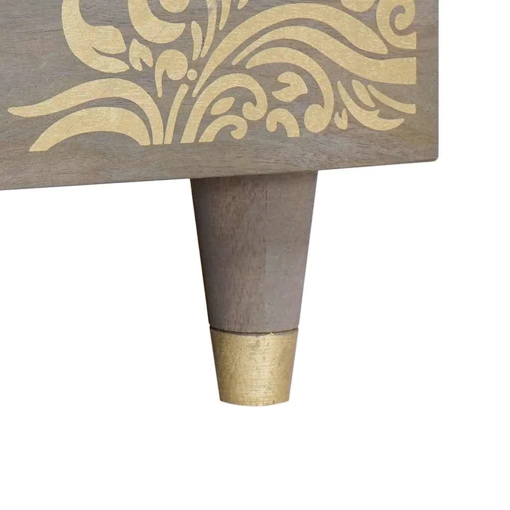 Klubska miza Siva 100 x 54 x 40 cm Masiven les manga - slika 7