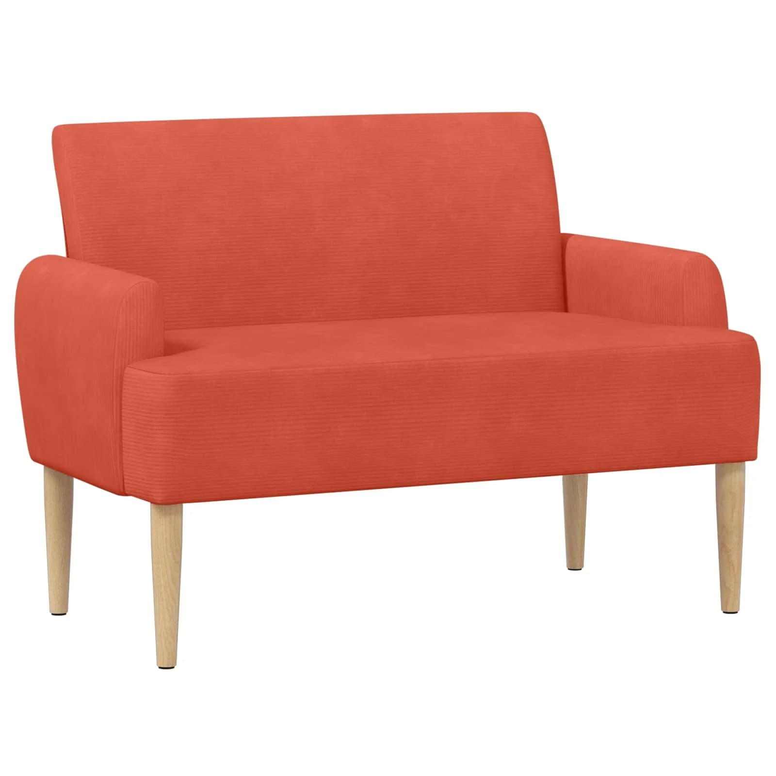 Dvojnica s gumbi Rdeče oranžna 116 x 67 x 81 cm Žametna tkanina - slika 2