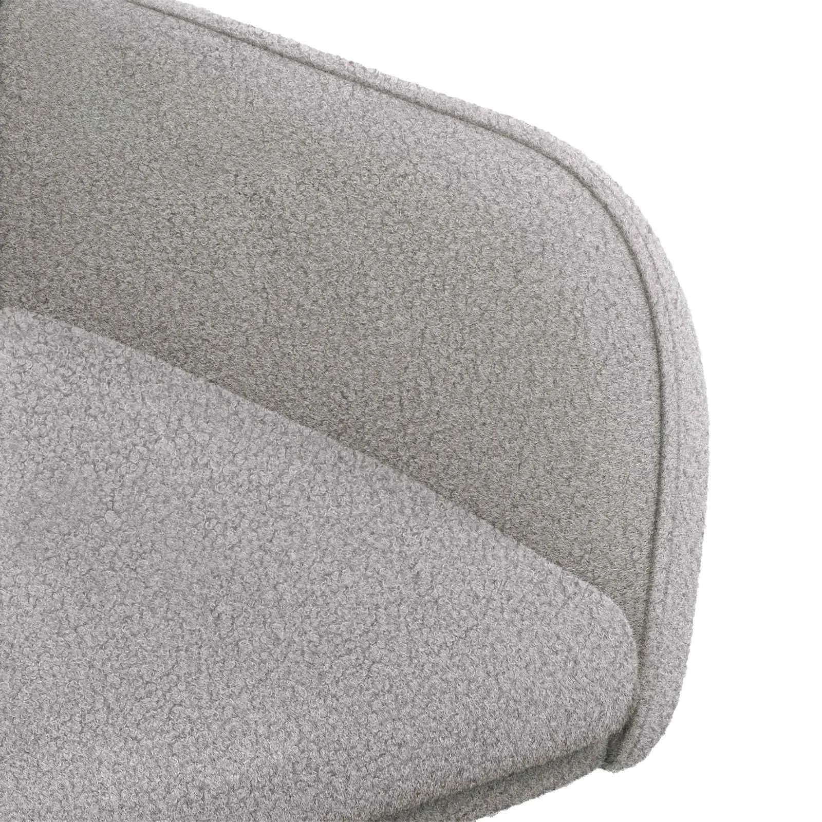 Jedilni stoli 2 kos Bouclé Svetlo siva 59 x 57 x 85 cm - slika 6