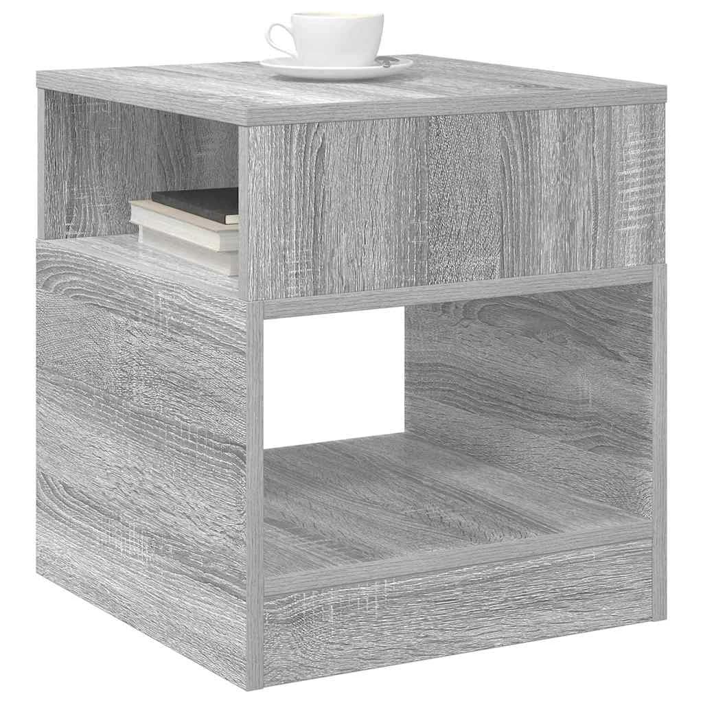 Stranska miza Siva Sonoma 40,5 x 40 x 45 cm Inženirski les - slika 3