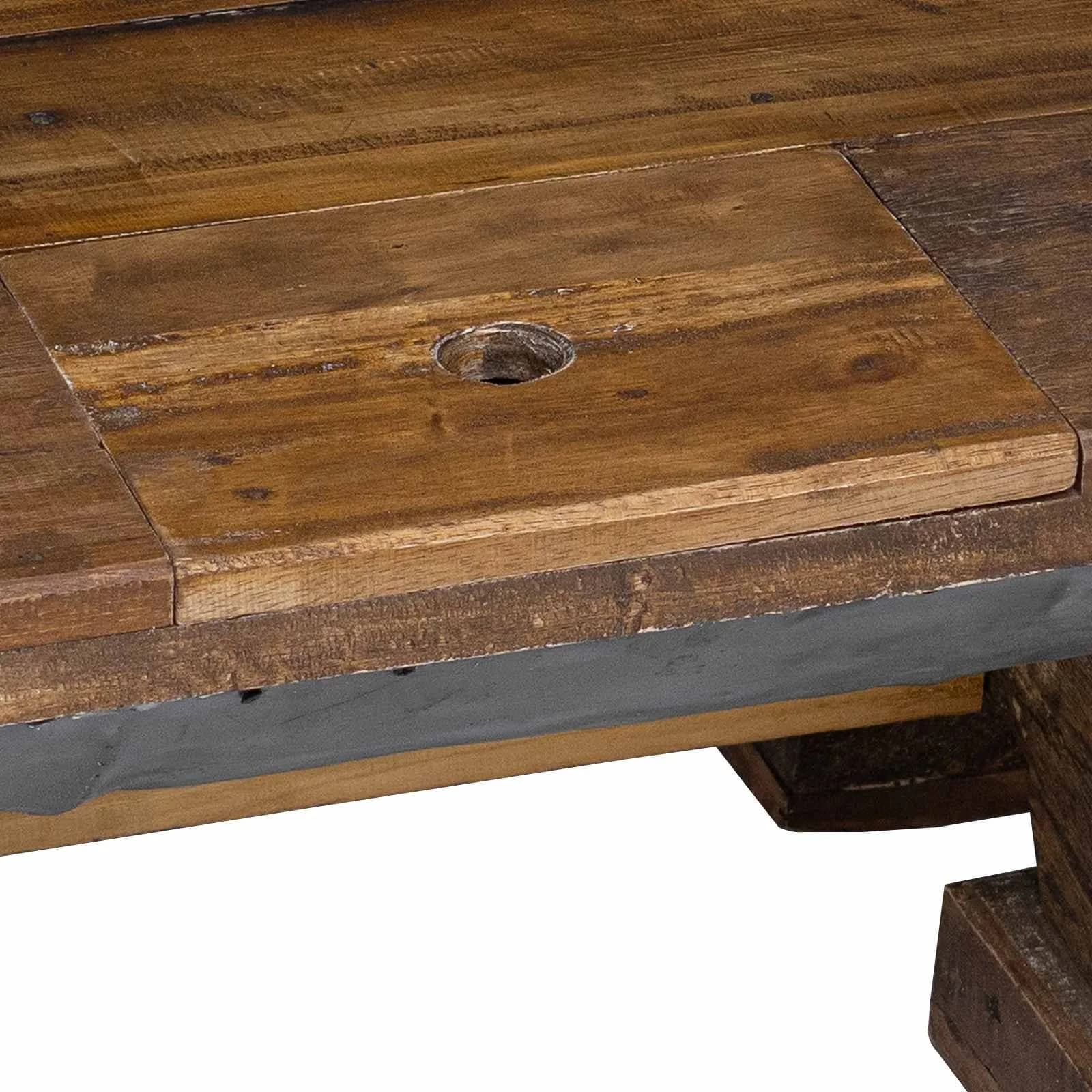 Klubska miza Naravna 90 x 50 x 35 cm les - slika 9