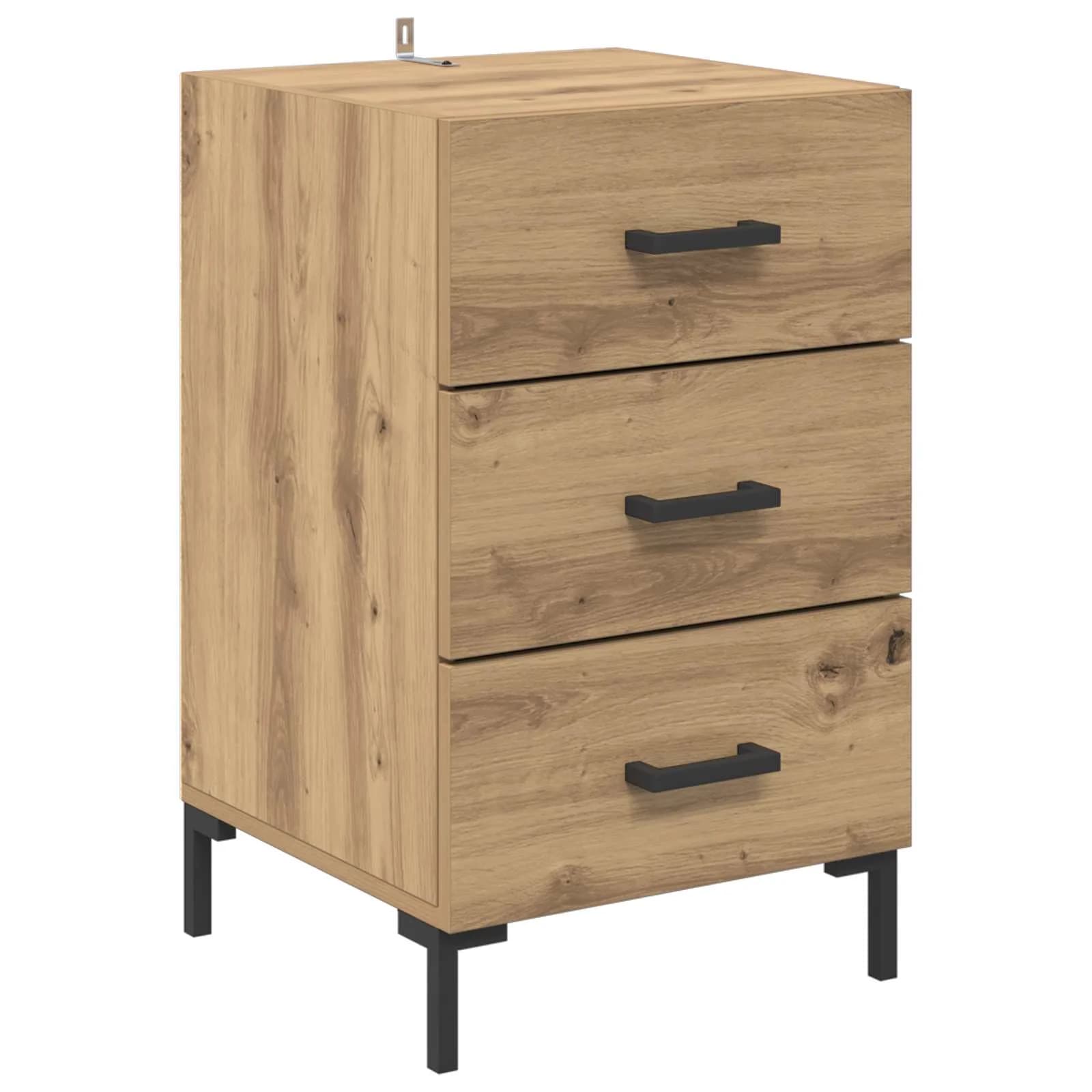 Nočna omarica Umetni hrast 40 x 40 x 66 cm Inženirski les - slika 2