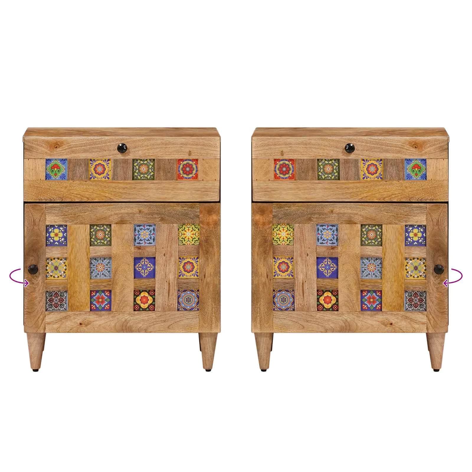 Nočna omarica Naravna 50 x 33 x 60 cm Masiven les manga - slika 10