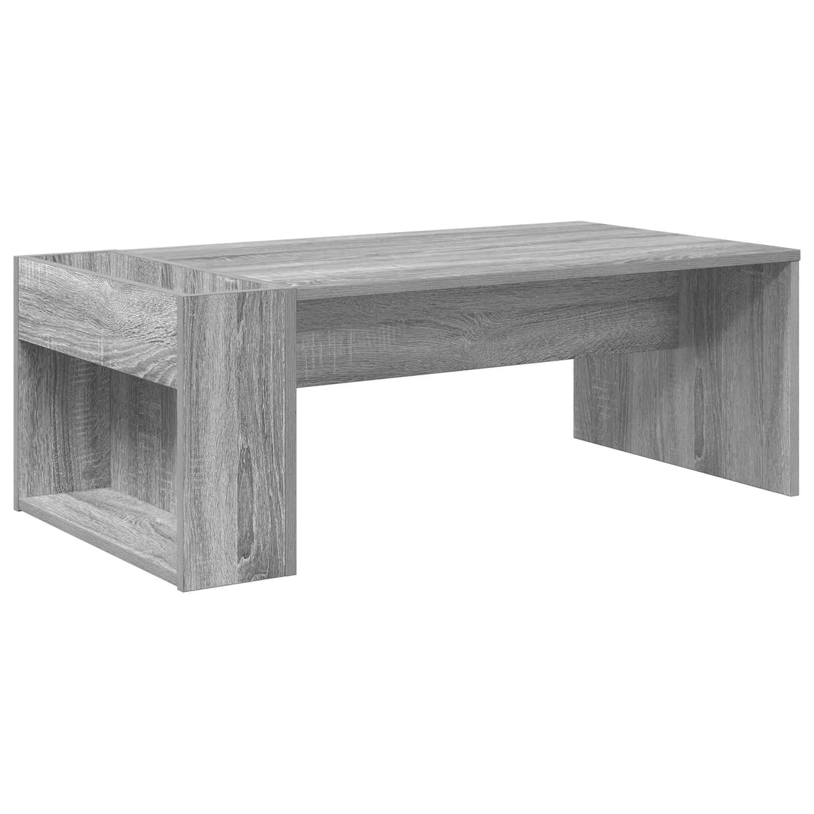 Klubska miza Siva Sonoma 95 x 50 x 34 cm Inženirski les - slika 7