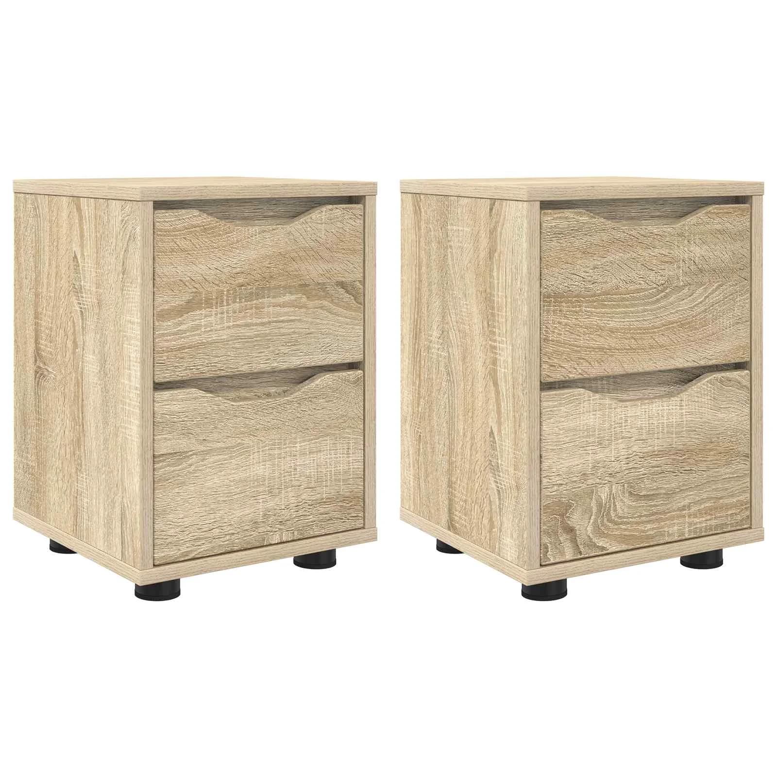 Posteljne mize 2 kos Sonoma hrast 30,5 x 30 x 43 cm - slika 2