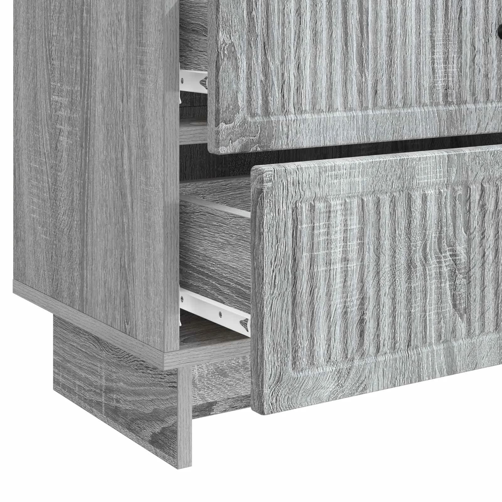 Nočna omarica Siva Sonoma 62 x 34,5 x 47,5 cm Inženirski les - slika 9