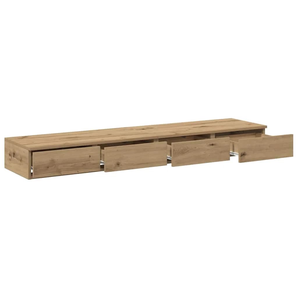 Posteljni predali s predalom Umetni hrast 160 x 36,5 x 16,5 cm - slika 5