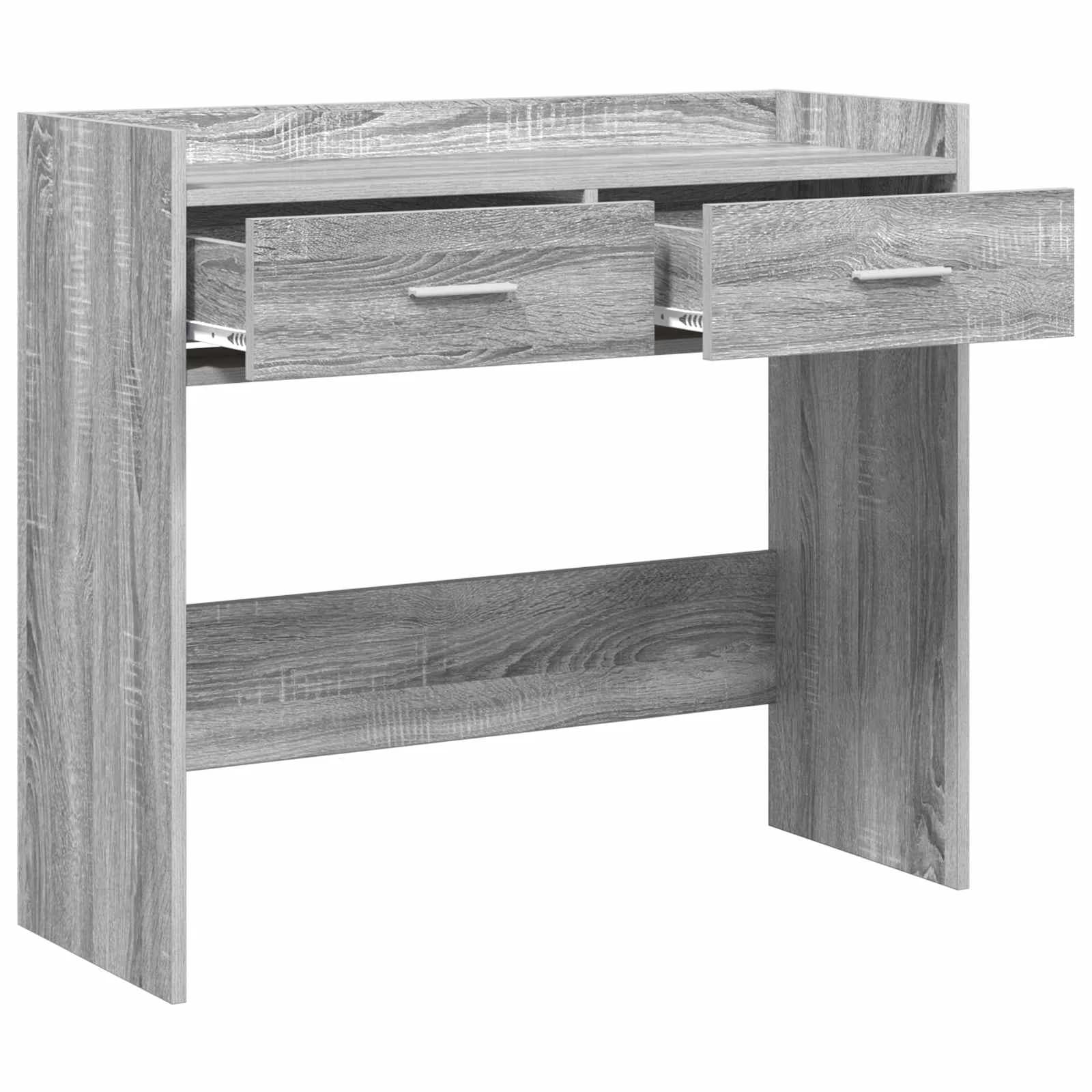 Konzolna miza Siva Sonoma 90 x 35 x 80 cm Inženirski les - slika 4