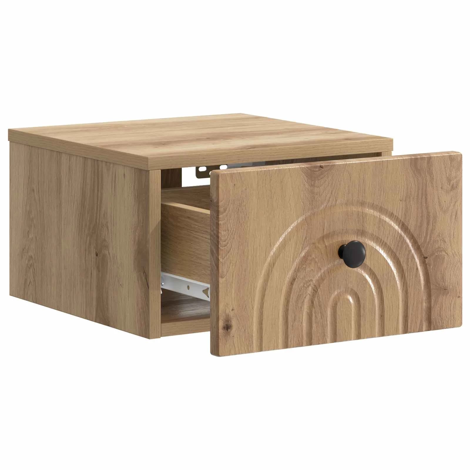 Stenski nočni omarici 2 kos Artisan hrast 33 x 34,5 x 20 cm - slika 6