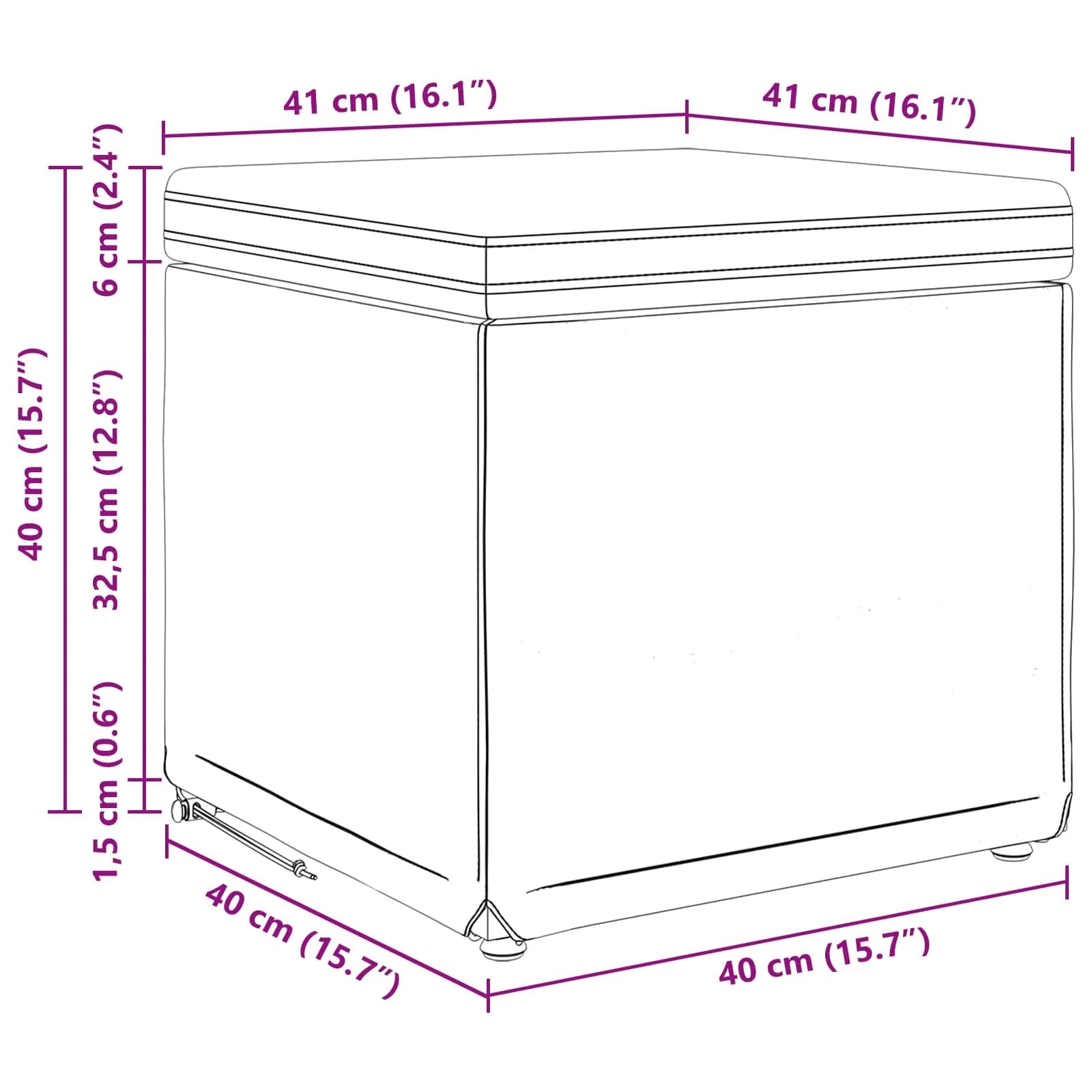 Stolica Modra 41 x 41 x 40 cm Samet in Umetno Leseno - slika 8