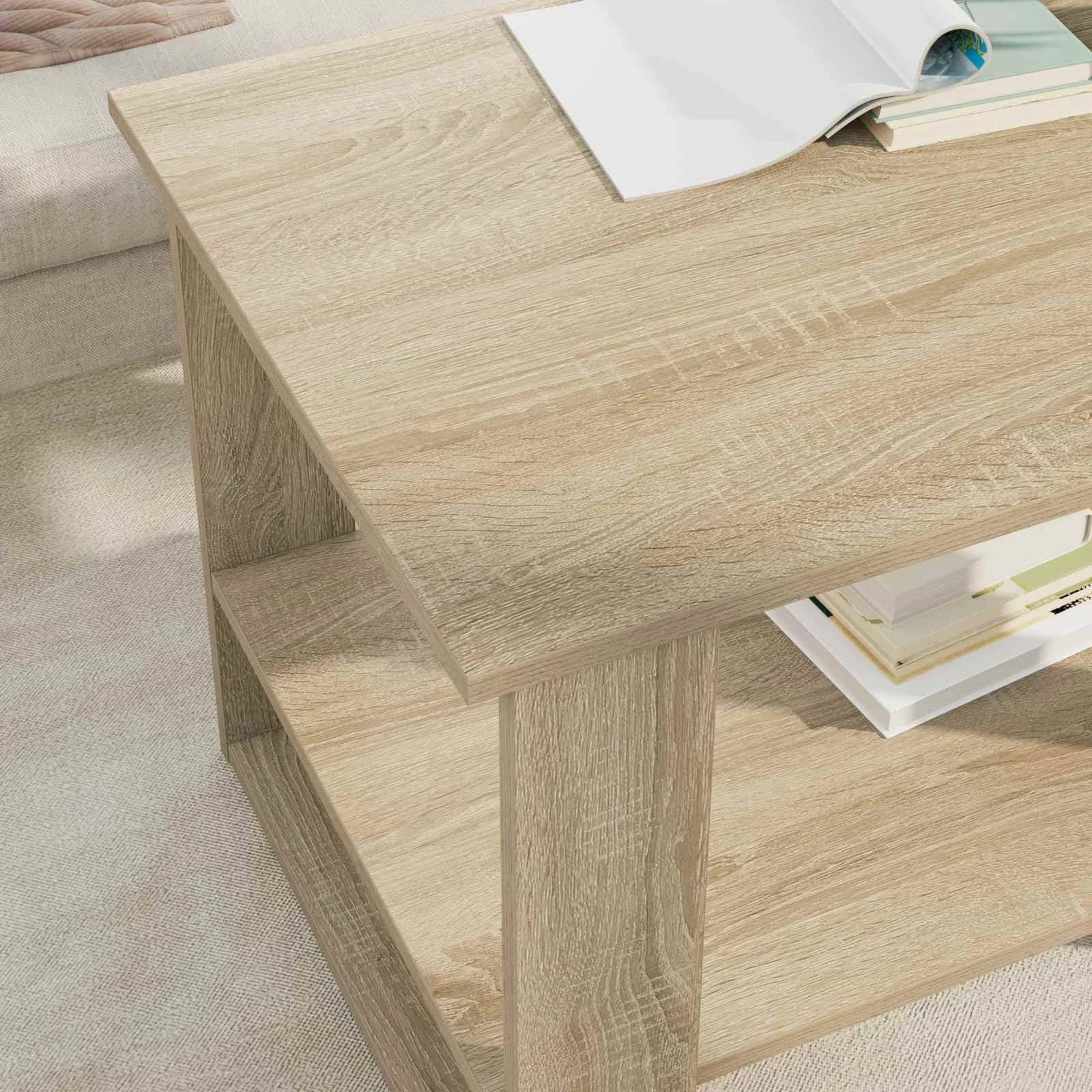 Klubska miza Sonoma hrast 72 x 50 x 50 cm Inženirski les - slika 4