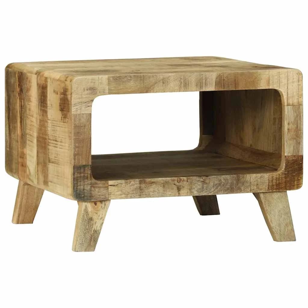 Klubska miza Rjava 50 x 50 x 35 cm Masiven les manga - slika 5
