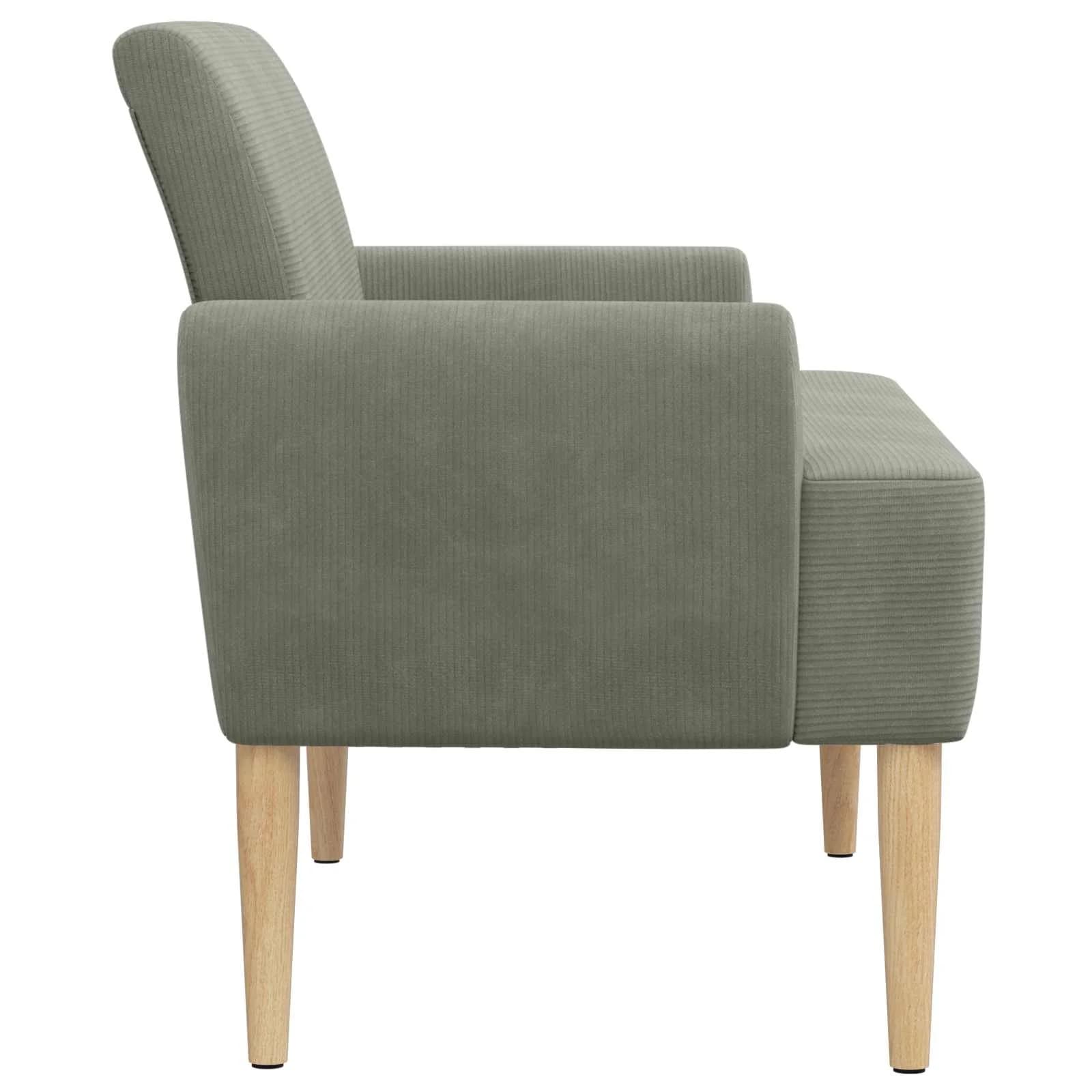 Dvojnica s gumbi Svetlo siva 116 x 67 x 81 cm Žametna tkanina - slika 4