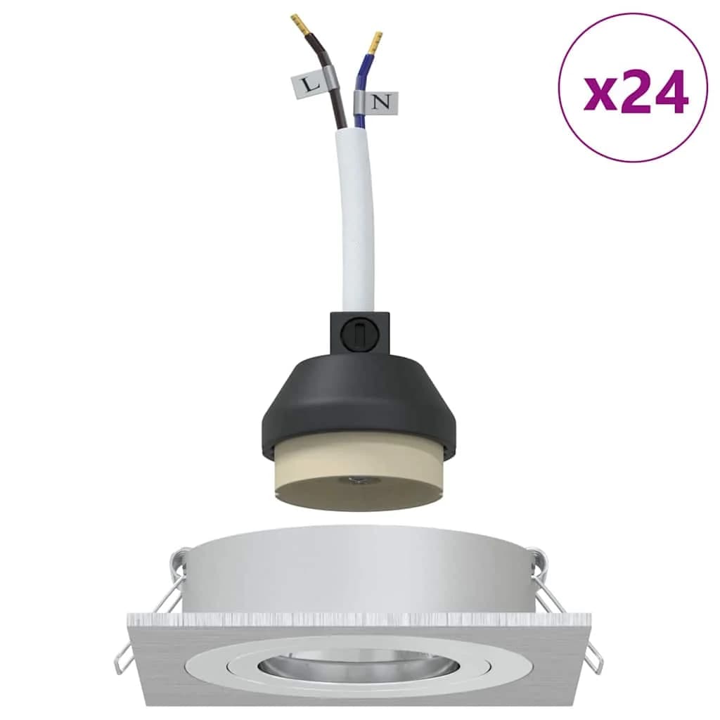 Reflektor 24 kos srebrna 9 x 9 x 2 cm Aluminij - slika 4