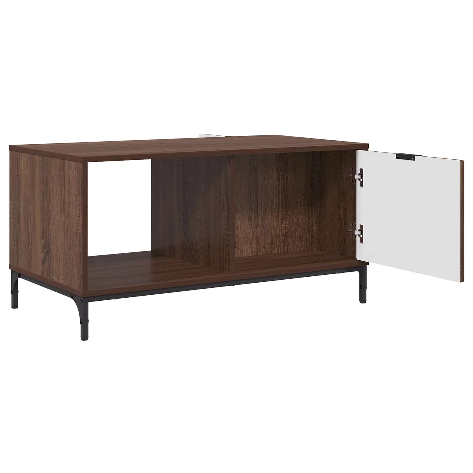 Klubska miza Rjav hrast 90 x 49 x 46 cm Inženirski les - slika 5